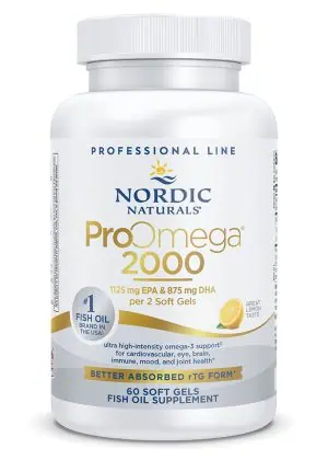 ProOmega 200 by Nordic Naturals 1123 mg EPA & 875 mg DHA per 2 soft gels