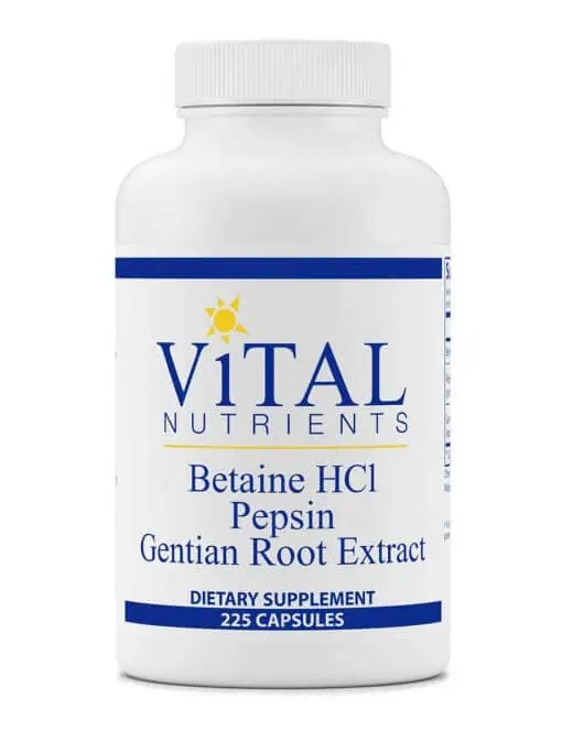 Betaine HCL Pepsin & Gentian Root Extract