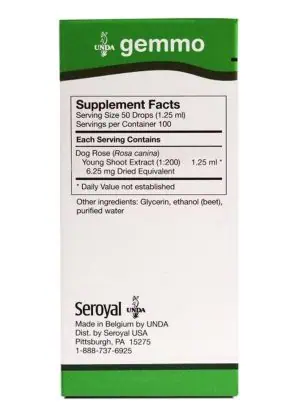 UNDA Dog Rose Gemmo - A Gemmotherapy extract of Dog Rose (Rosa canina) young shoots for homeopathic support.