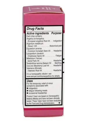 Unda #1 homeopathic drops by Seroyal for digestion, headaches, and detox support