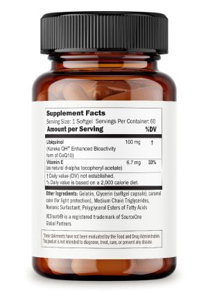 Bioactive CoEnzyme Q10 Supplement Facts