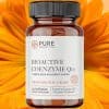 Bioactive CoEnzyme Q10 in front of a sunflower.