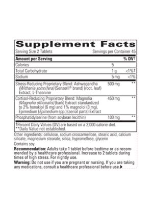 Natural cortisol support with sleep-enhancing adaptogens – Cortisol Manager Tablets Integrative Therapeutics