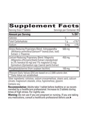 Natural cortisol support with sleep-enhancing adaptogens – Cortisol Manager Tablets Integrative Therapeutics