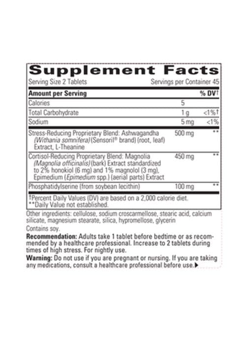 Natural cortisol support with sleep-enhancing adaptogens – Cortisol Manager Tablets Integrative Therapeutics