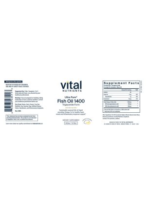 Vital Nutrients Fish Oil 1400 Liquid, Ultra Pure -- omega fatty acids, heart health