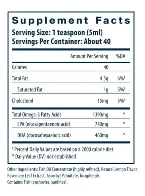 Fish Oil 1400 Liquid, Ultra Pure - Image 4