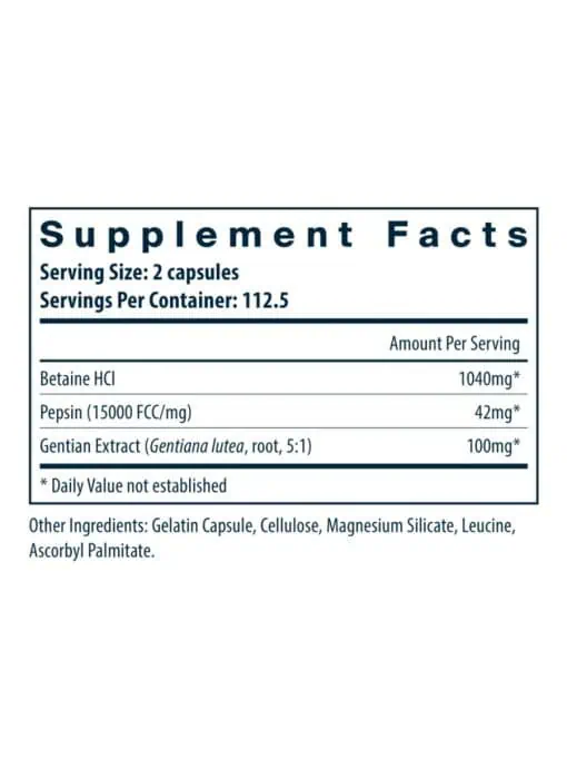 Betaine HCL Pepsin & Gentian Root Extract - Image 3