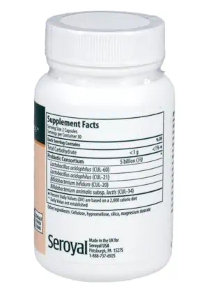 Alternative view of HMF Capsules (no FOS)