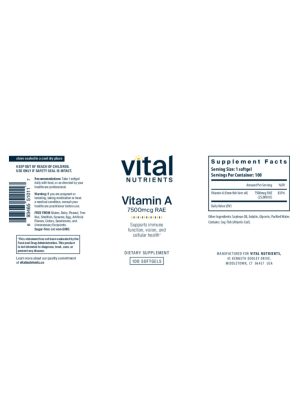 Alternative view of Vitamin A 25,000iu