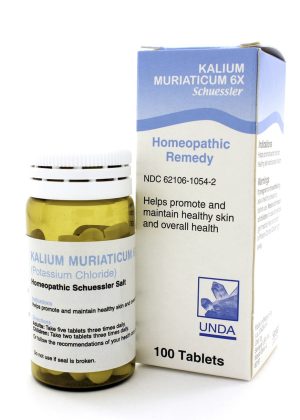 Kalium Muriaticum 6X homeopathic tissue salt supplement for mucous membrane and cellular support