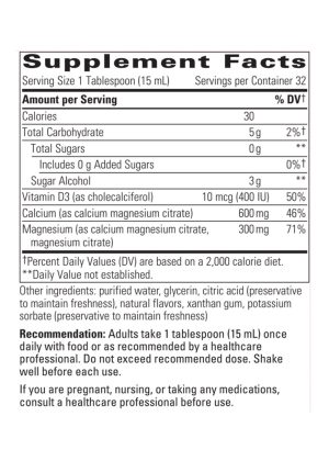 Integrative Therapeutics Liquid Calcium Magnesium Orange Vanilla - calcium supplement, bone health support