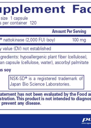 NSK-SD® (Nattokinase) 100 mg Supports Healthy Fibrinolytic Activity And Clotting Function: Fibrinolysis is a natural physiological process.