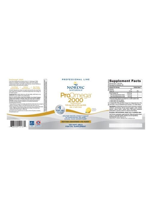 Nordic Naturals Pro ProOmega 2000 - omega-3 supplement, heart health
