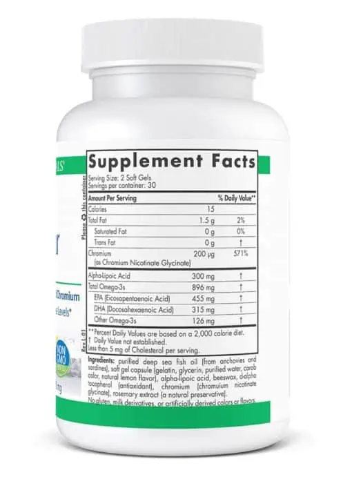 Nordic Naturals Pro ProOmega Blood Sugar - omega-3 fatty acids, blood sugar balance