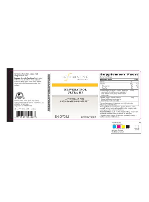 Integrative Therapeutics Resveratrol Ultra High Potency - antioxidant supplement, cardiovascular support