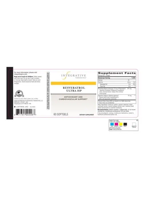 Integrative Therapeutics Resveratrol Ultra High Potency - antioxidant supplement, cardiovascular support
