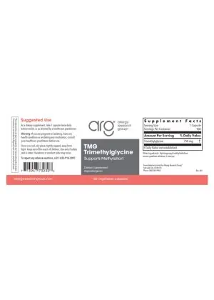 Allergy Research Group TMG (Trimethylglycine) -- heart health, methylation support