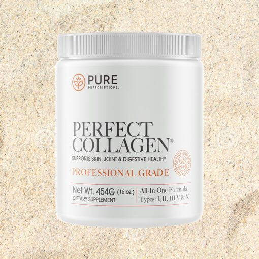 Perfect Collagen Canister against sand