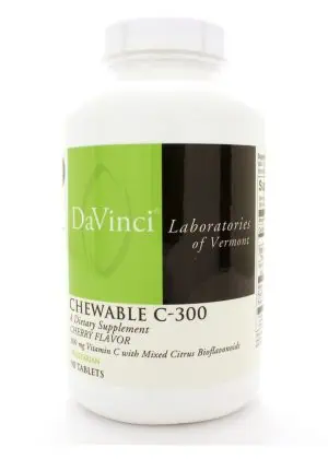 DaVinci Labs CHEWABLE C-300 Cherry - vitamin c supplement, immune support