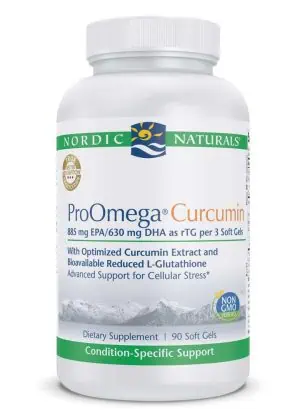 Nordic Naturals Pro ProOmega(R)Curcumin -- omega-3 fish oil, cellular recovery