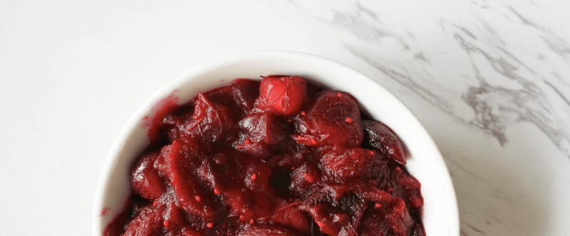 Vegan Cranberry Apricot Sauce with Crystallized Ginger