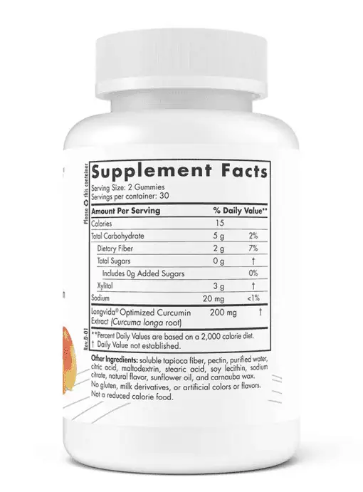 Zero Sugar Curcumin Gummies