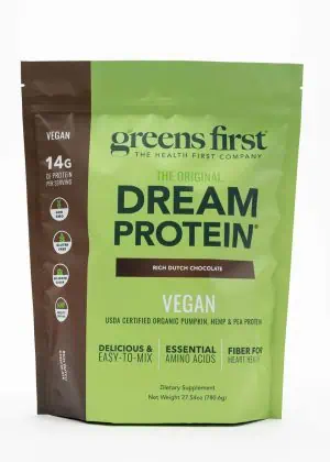 dream protein vegan chocolate by greens first