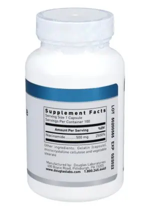 Douglas Laboratories NIACINAMIDE 500 MG -- niacinamide supplement, vitamin B3