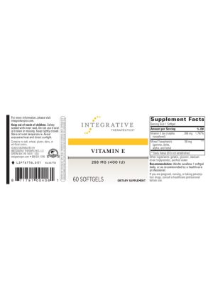 Integrative Therapeutics, Inc. VITAMIN E -- vitamin e supplement, heart health