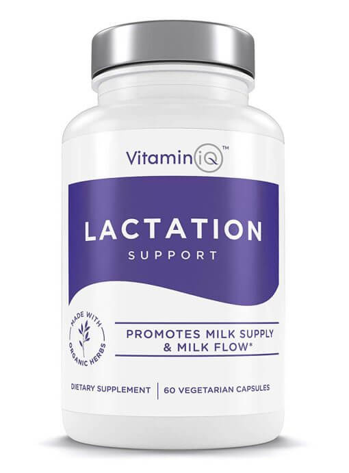 VitaminIQ Organic Lactation Supplement, Breastfeeding Support Increase Milk Supply and Flow, Enhances Milk Nutrition, 60 Vegetarian Capsules