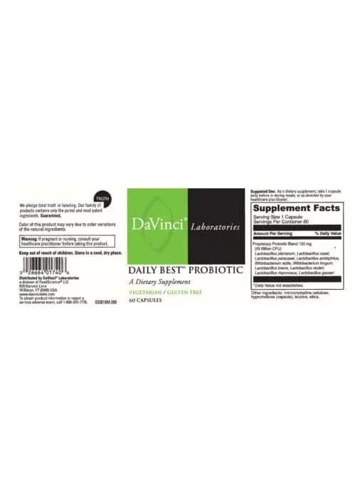 DaVinci Labs Daily Best Probiotic -- women's health, digestive support
