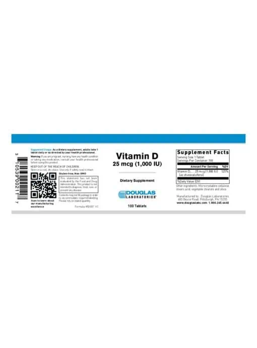 Douglas Laboratories VITAMIN D 1,000 I.U. - vitamin d supplement, dietary supplement
