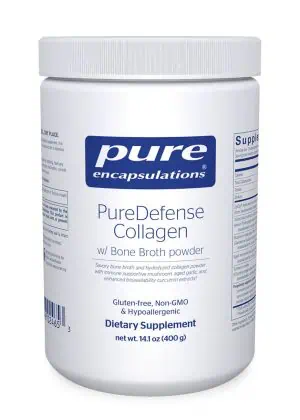 PureDefense Collagen w/ Bone Broth powder 400 Gram Powder by Pure Encapsulations