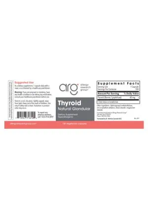 Allergy Research Group Thyroid 100 Vegicaps -- thyroid support, hormone balance