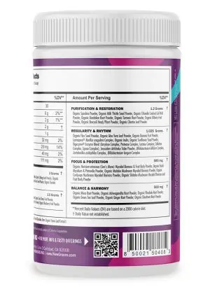NewGreens Superfood Green Drink Supplement Facts panel.