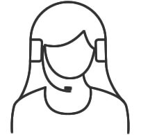 Customer Service Icon of a Live Chat Person