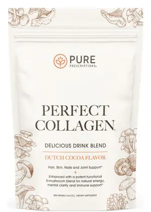 Perfect Collagen Dutch Cocoa Powder Mushroom blend.