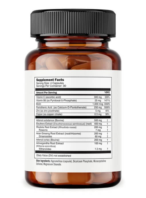 Perfect Adrenal 120 Capsules Ingredients by Pure Prescriptions