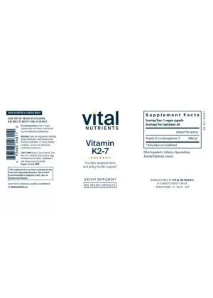 Vital Nutrients K2-7 -- vitamin k2 supplement, bone health