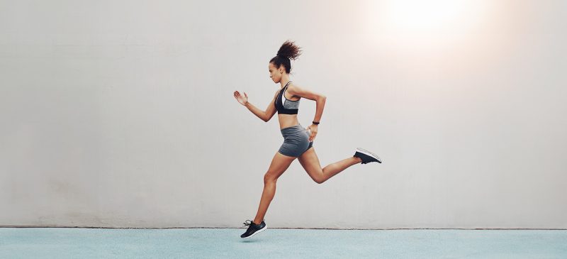 Athletic Woman running.