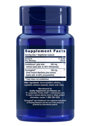 Arterial Protect Gotu kola & Pycnogenol® help stabilize plaque in the arteries