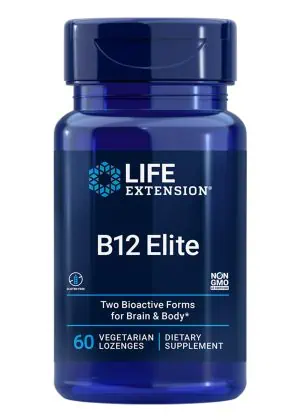 B12 Elite Two active forms for brain health & dopamine production, lozenge