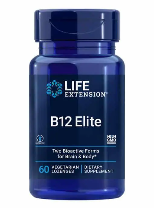B12 Elite Two active forms for brain health & dopamine production, lozenge