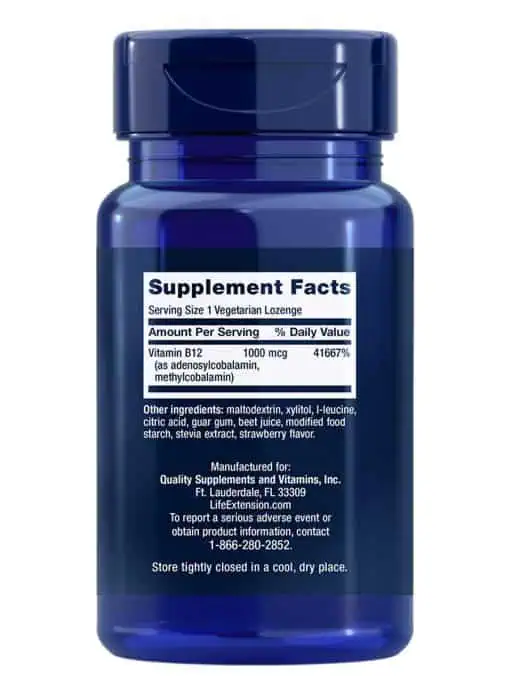 B12 Elite Two active forms for brain health & dopamine production, lozenge