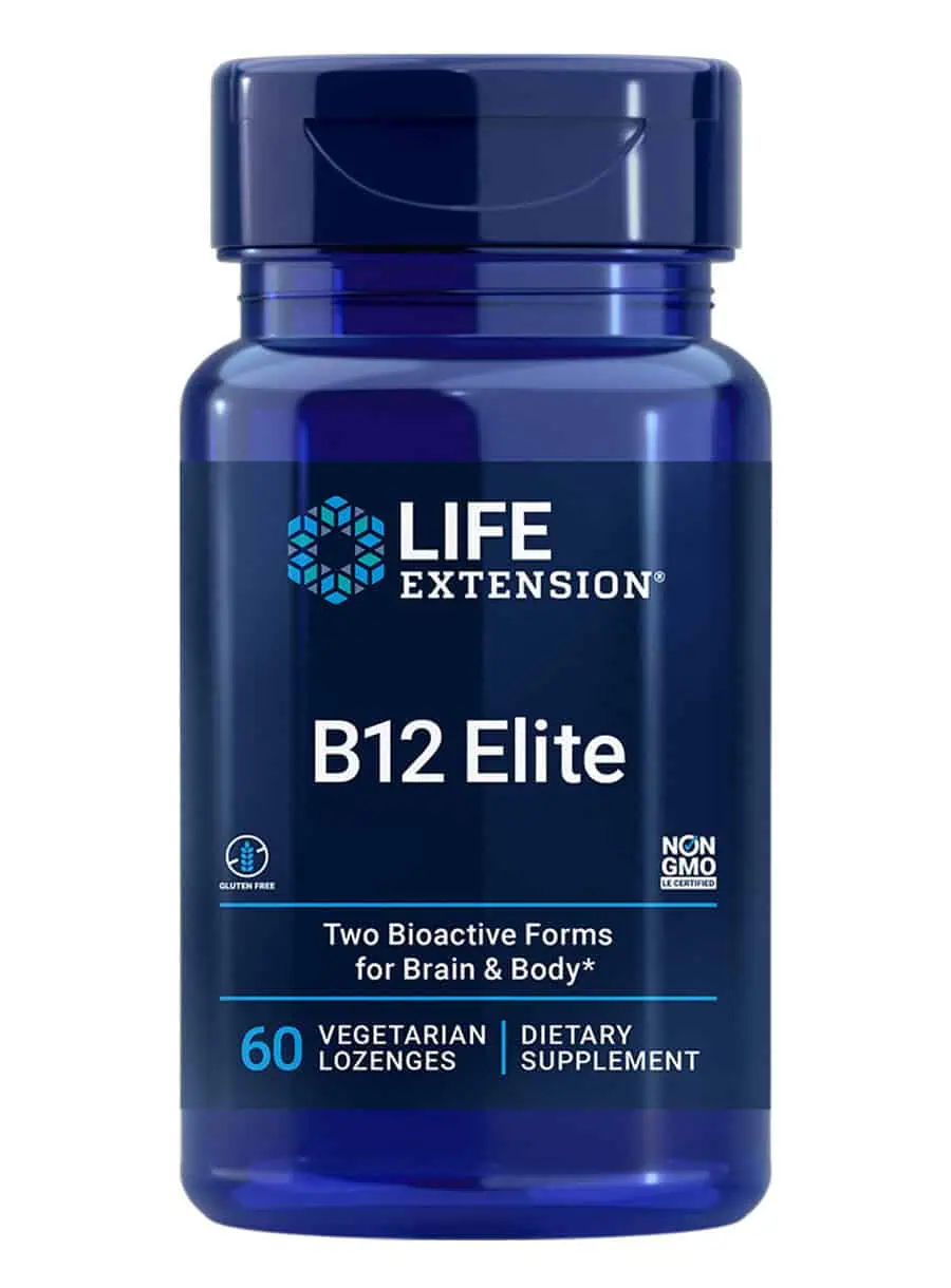 B12 Elite Two active forms for brain health & dopamine production, lozenge