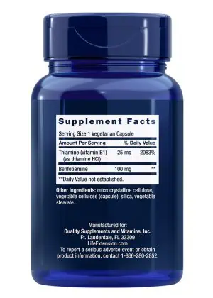 Benfotiamine with Thiamine Healthy glucose metabolism, ultra-bioavailable B1