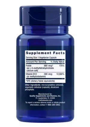 BioActive Folate & Vitamin B12 Promotes heart, brain & GI tract health