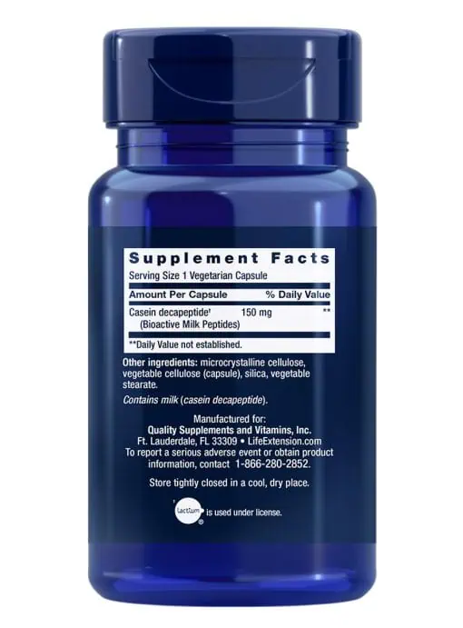Bioactive Milk Peptides Promotes relaxation