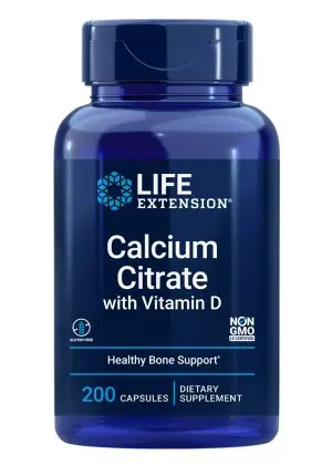 Calcium Citrate with Vitamin D Super-absorbable calcium by Life Extension